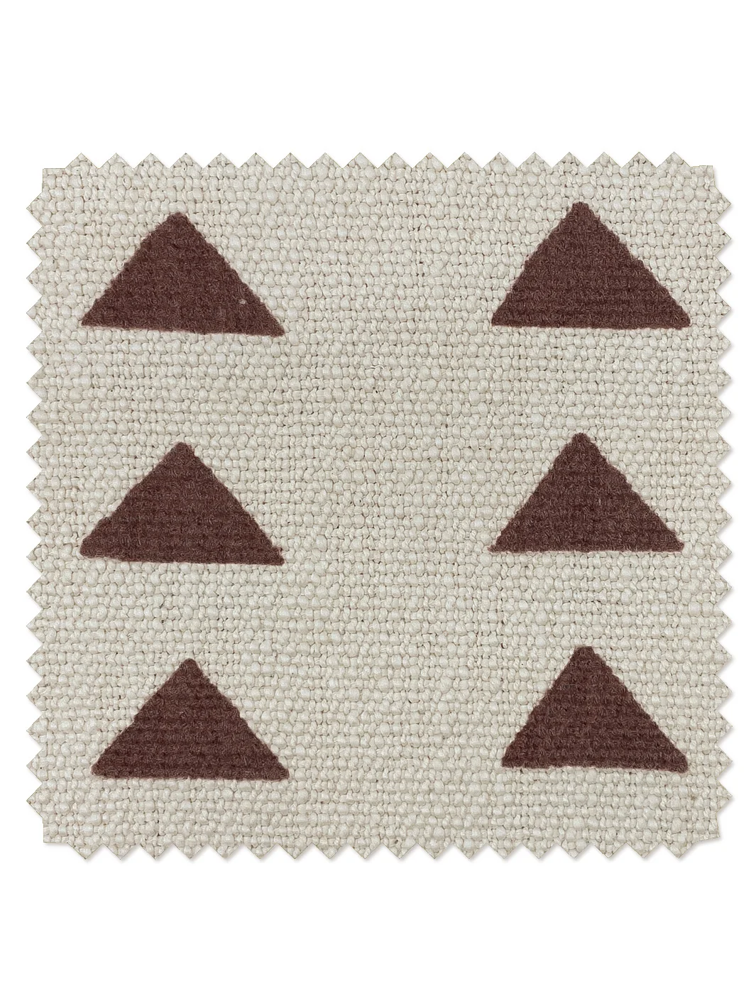 'Fabric by the Yard - Triangles - Rust on California Cotton - California Cotton / Sample