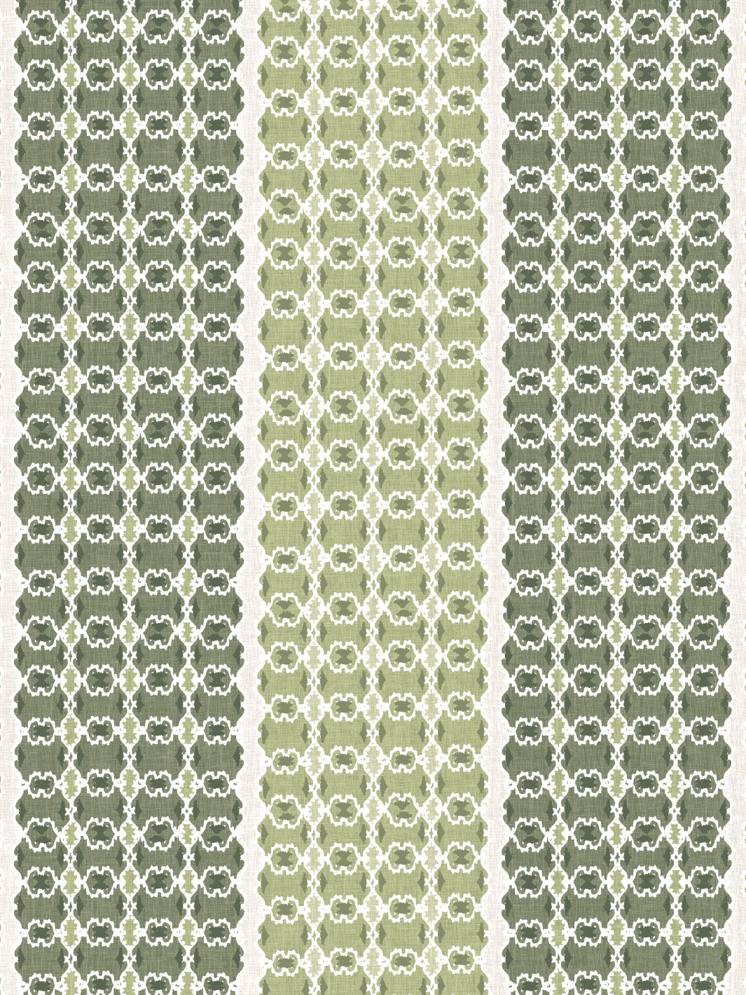 'Medallion Stripe' Wallpaper by Nathan Turner - Green - Traditional / Sample - 8 x 8 in.