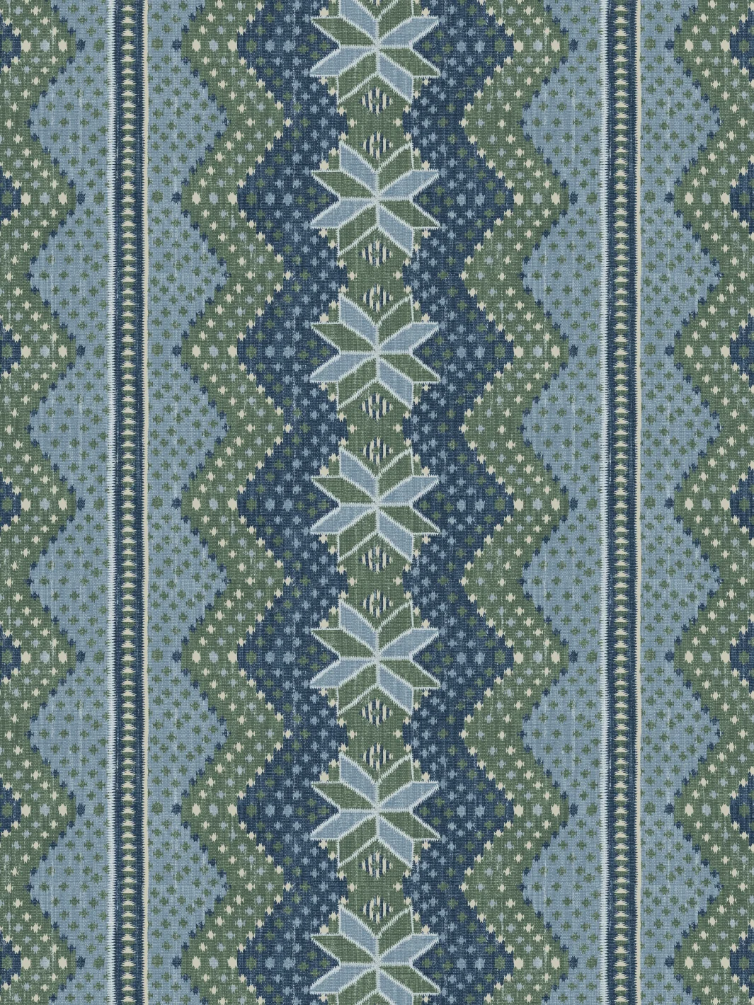 Papier peint « Northstar Blanket » par Nathan Turner - Bleu vert - Traditionnel / Échantillon - 8 x 8 po. — Papier peint et murales