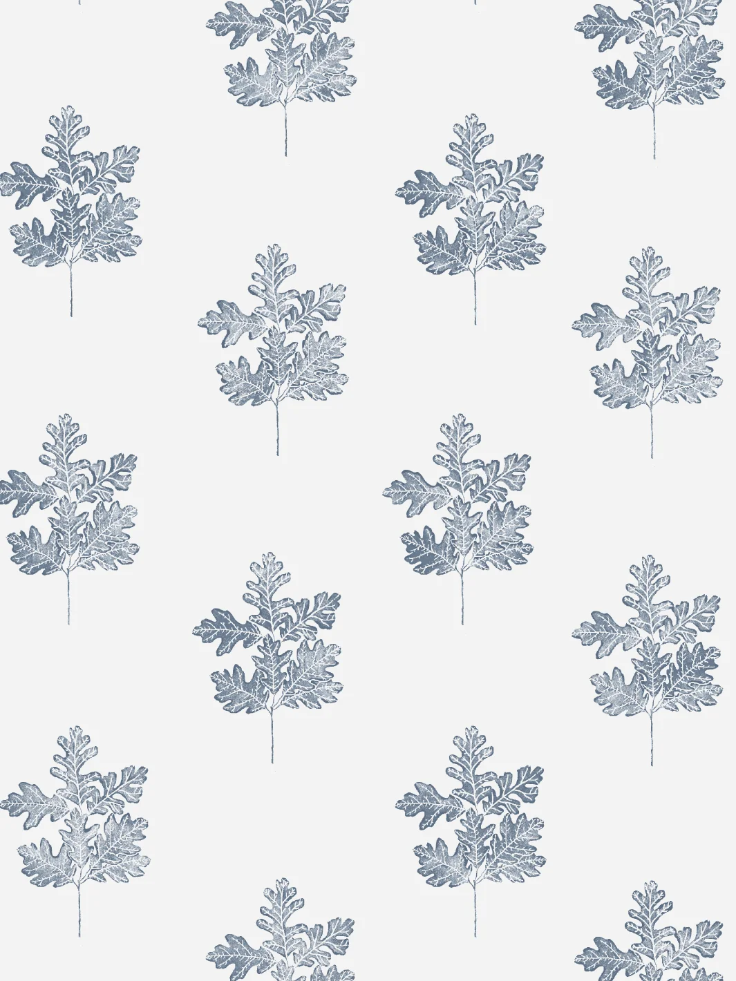 'Valley Oak Leaf' Wallpaper by Nathan Turner - Blue - Traditional / Sample - 8 x 8 in. — Wallpaper & Murals