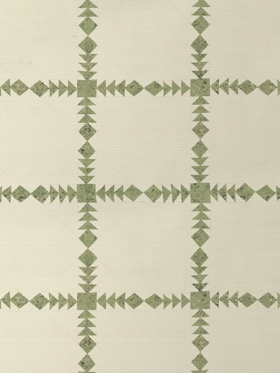'Borden' Grasscloth Wallpaper by Nathan Turner - Green - Grasscloth Roll - Sample
