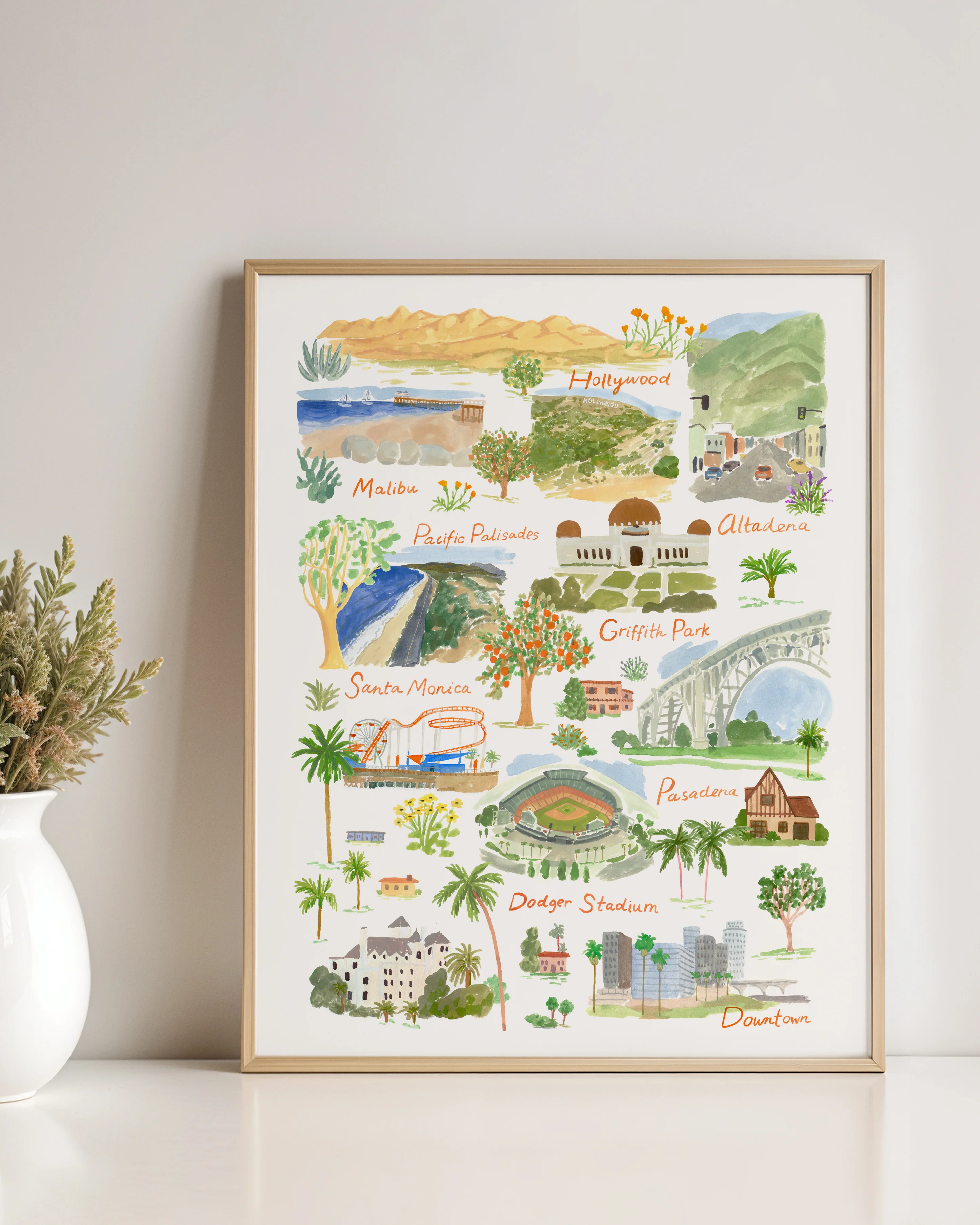 Impression d’art des monuments de Los Angeles - Petit