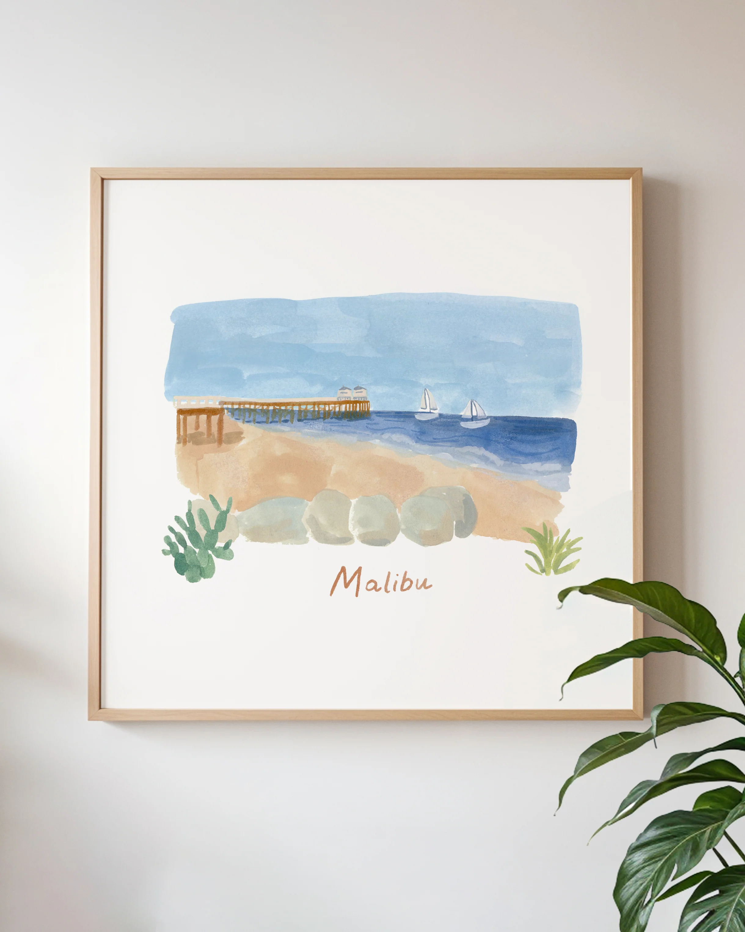 Malibu Matin Art Print - Petit — Affiches et impressions