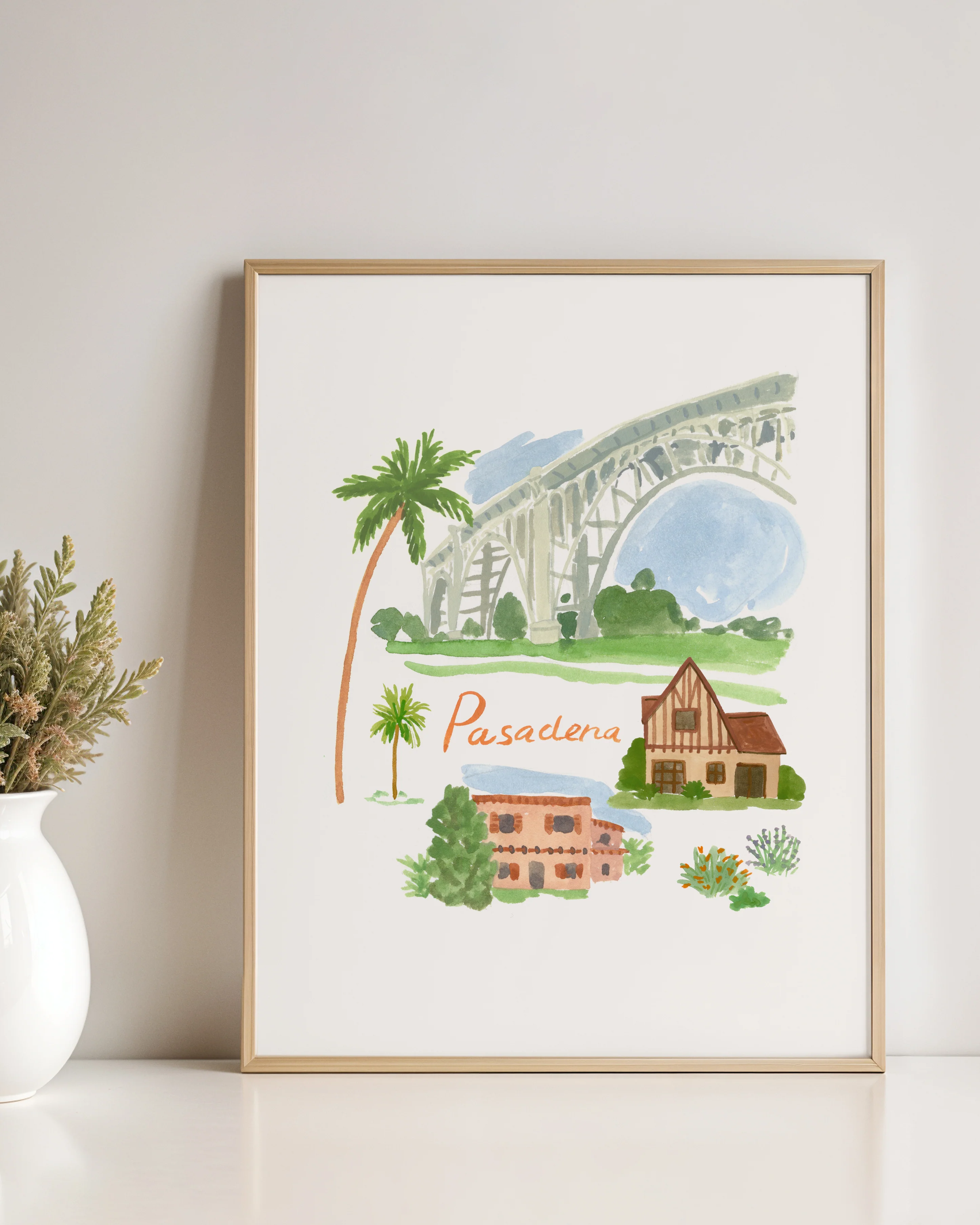Pasadena in Bloom Art Print - Small