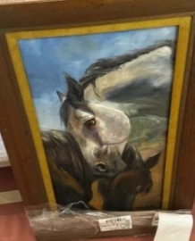 Art mural de cheval - peinture à l'huile Wallshoppe — Décoration murale