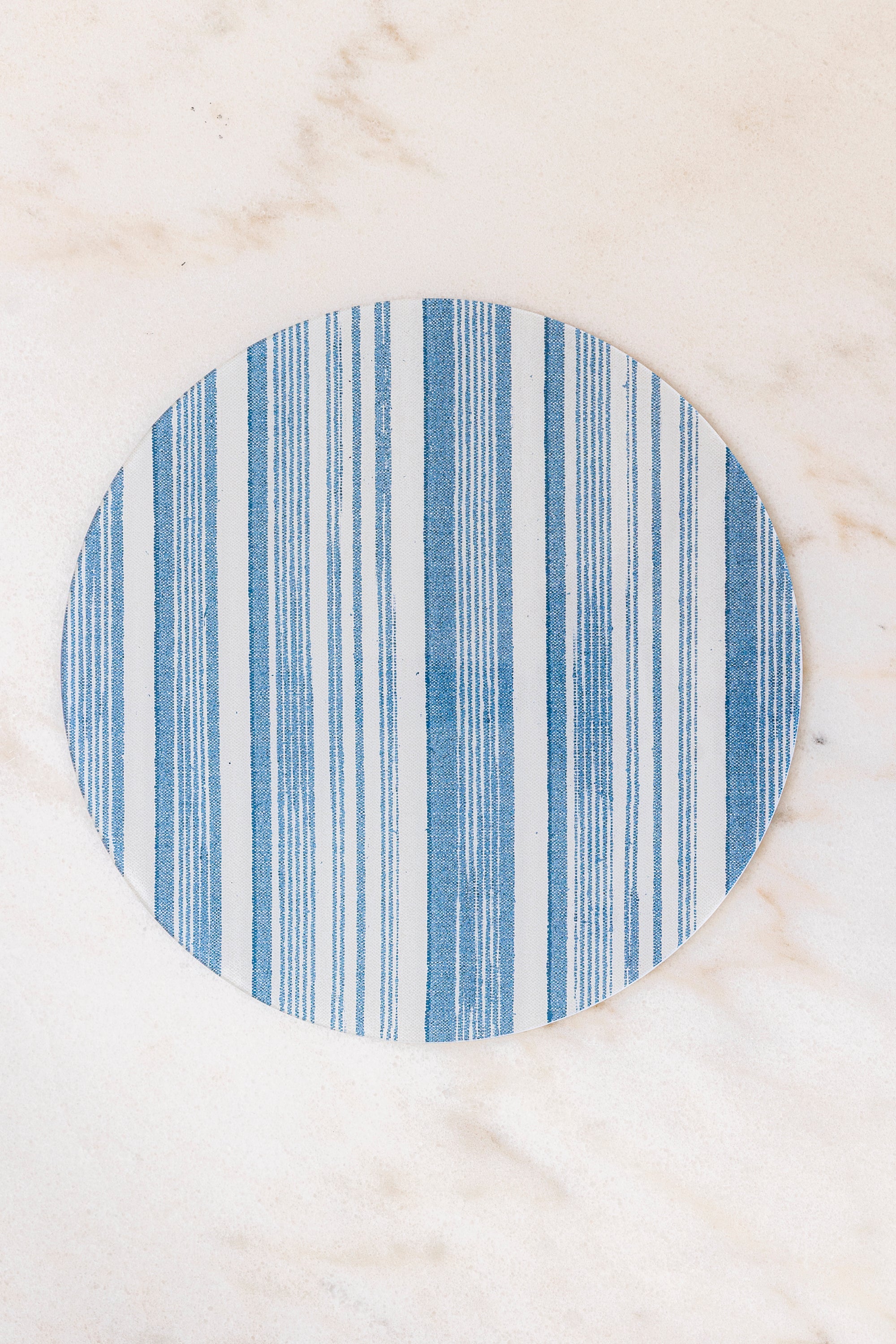 Proper Table - Dessous de verre (lot de 4) - Stuart Stripe (Bleu)