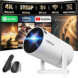 Mini Projector 4K 1080P Auto Keystone 180° Rotatable — Portable Projector