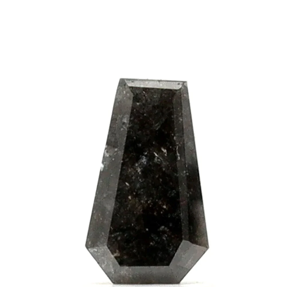 1.38 Ct Coffin Shape Salt and Pepper Diamond — Loose Gemstones