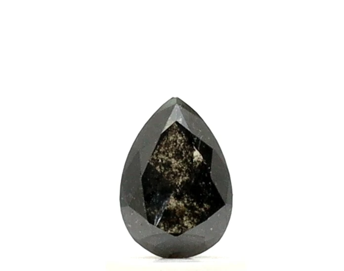Diamant sel et poivre taille poire de 0,70 ct — Pierres précieuses en vrac