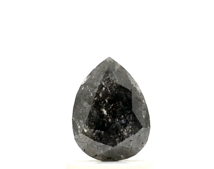 2.13 Ct Fancy Pear Shape Salt and Pepper Diamond — Loose Gemstones