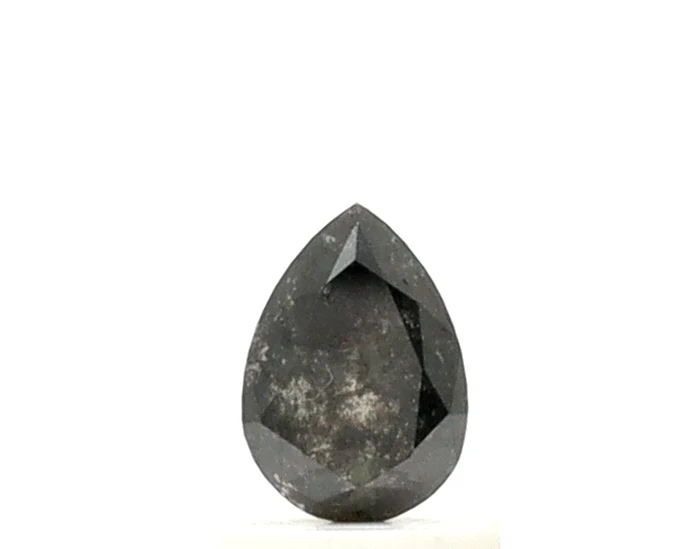 Diamant sel et poivre en forme de poire de 0,50 ct — Pierres précieuses en vrac