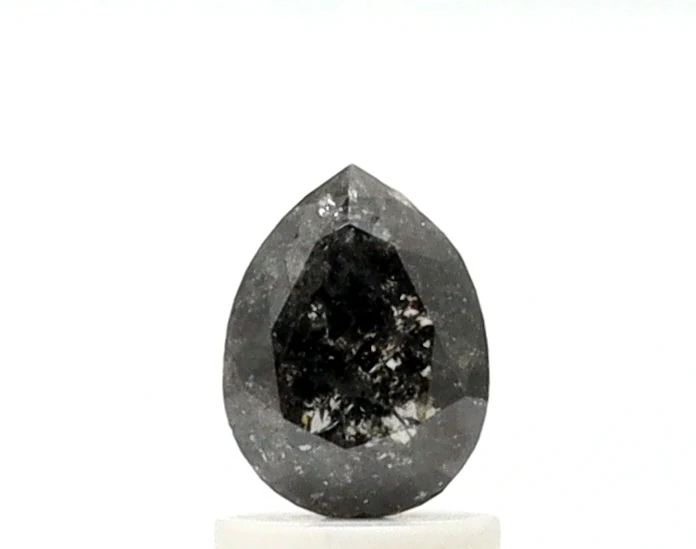 1.09 Ct Pear Shape Salt and Pepper Diamond — Loose Gemstones