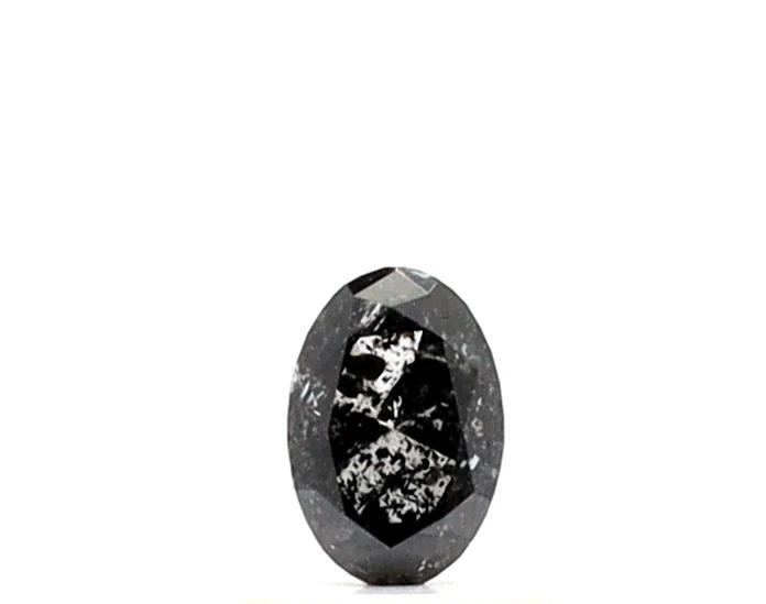 Diamant sel et poivre taille ovale de 0,50 ct — Pierres précieuses en vrac