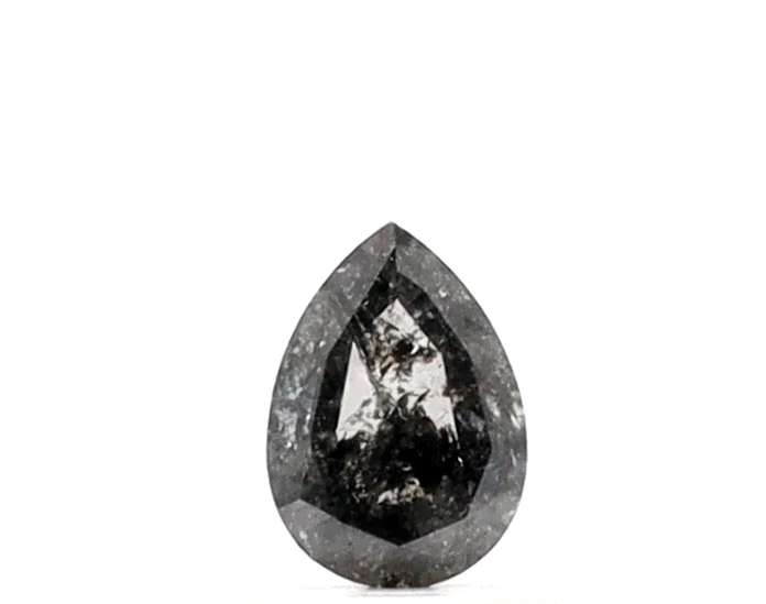 0.50 Ct Pear Cut Salt and Pepper Diamond — Loose Gemstones