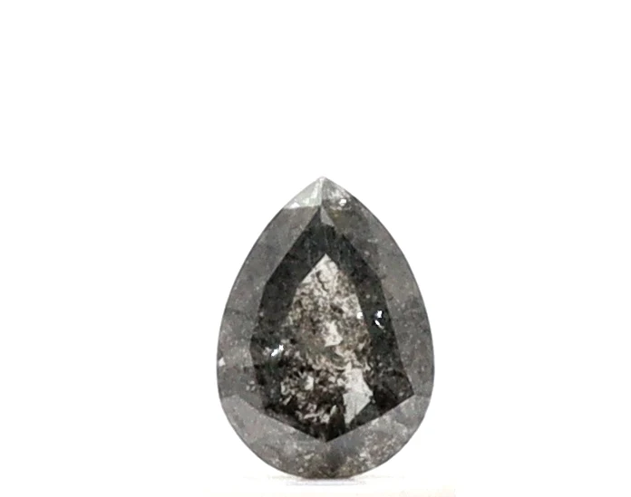 Diamant sel et poivre en forme de poire de 0,70 ct