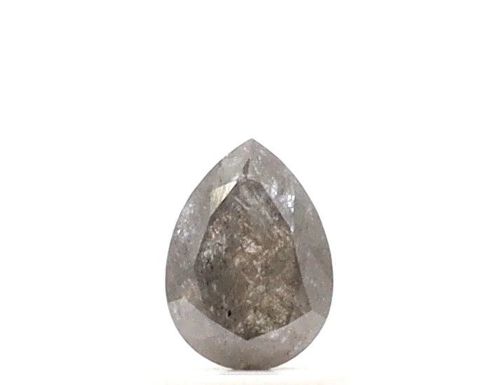 0.80 Carat Pear Shape Salt and Pepper Diamond — Loose Gemstones