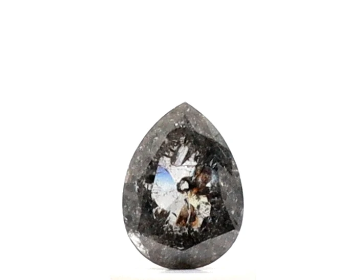 0.50 Ct Pear Shape Salt and Pepper Diamond — Loose Gemstones