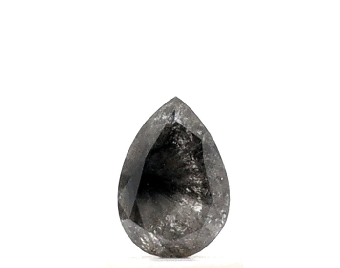 0.75 Carat Pear Shape Salt and Pepper Diamond — Loose Gemstones