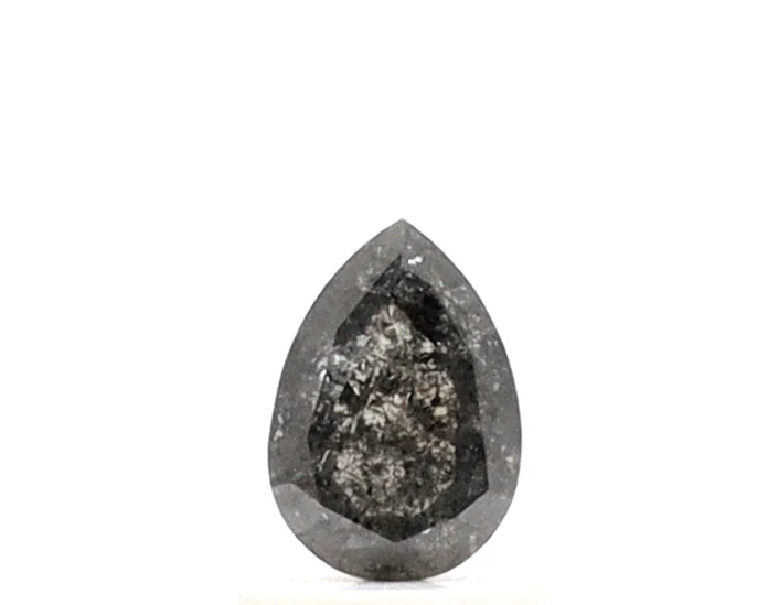 0.50 Carat Pear Shape Salt and Pepper Diamond — Loose Gemstones