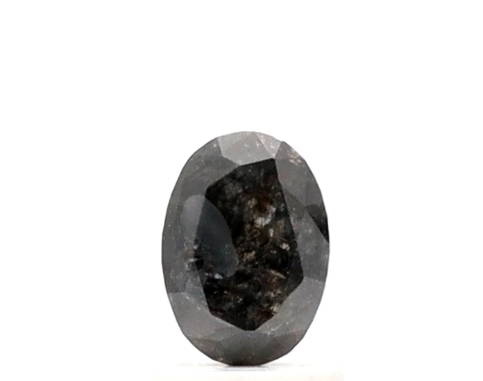 Diamant sel et poivre taille ovale de 1.057 ct — Pierres précieuses en vrac