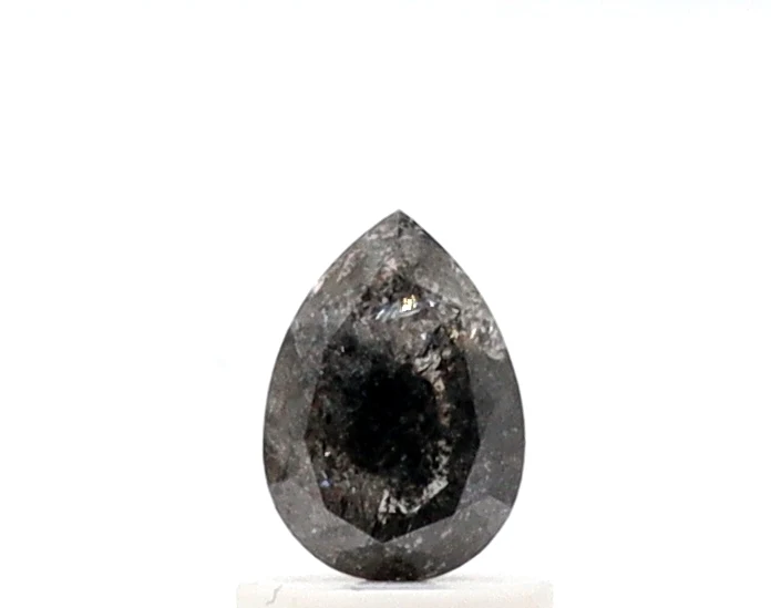 Diamant sel et poivre en forme de poire de 0,80 ct — Pierres précieuses en vrac