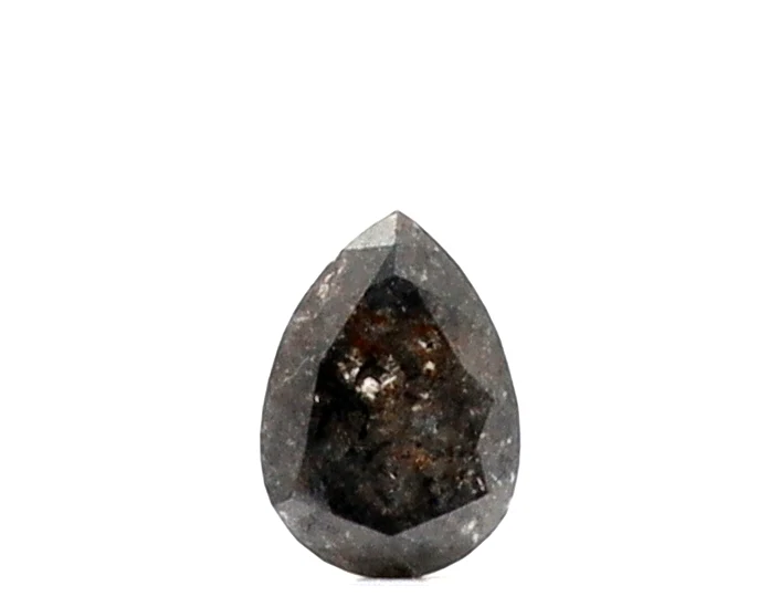 0.70 ct Pear Shape Salt and Pepper Diamond — Loose Gemstones