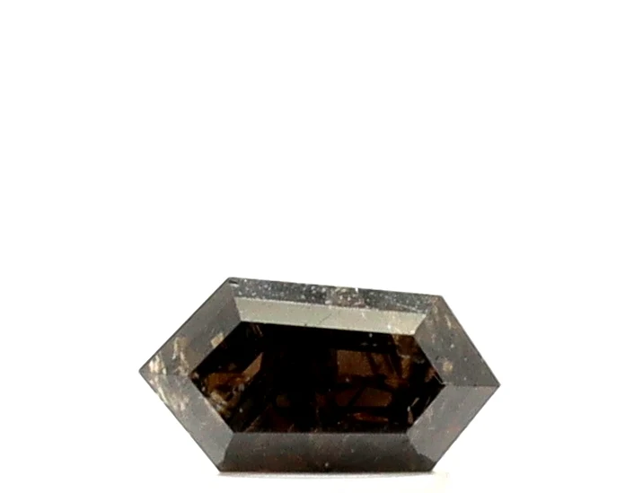 Diamant sel et poivre en forme de bouclier de 1 carat
