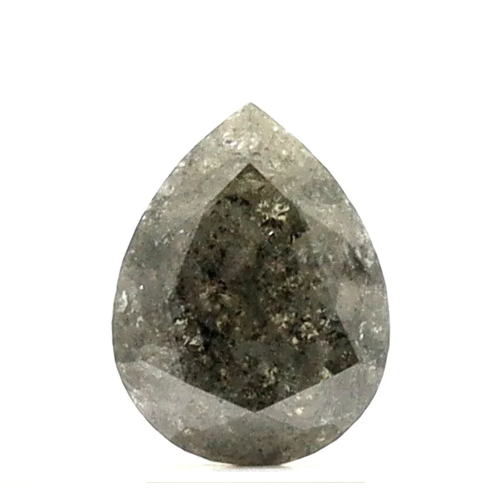 2 Carat Pear Shape Salt and Pepper Diamond — Loose Gemstones
