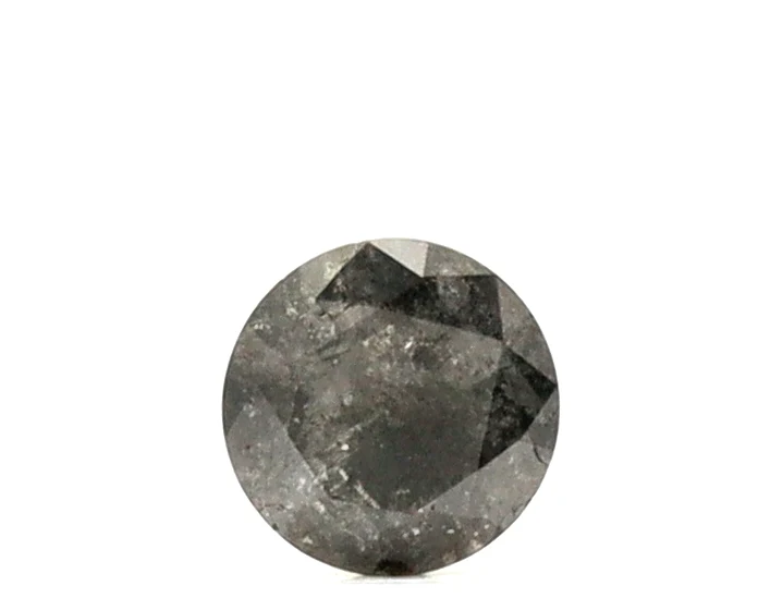 1 Ct Round Shape Salt and Pepper Diamond — Loose Gemstones