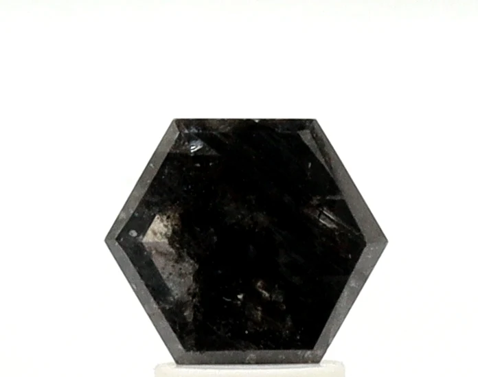 1.70 Ct Hexagon Shape Salt and Pepper Diamond — Loose Gemstones