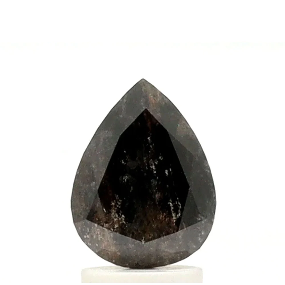 1.90 Ct Pear Shape Salt and Pepper Diamond — Loose Gemstones