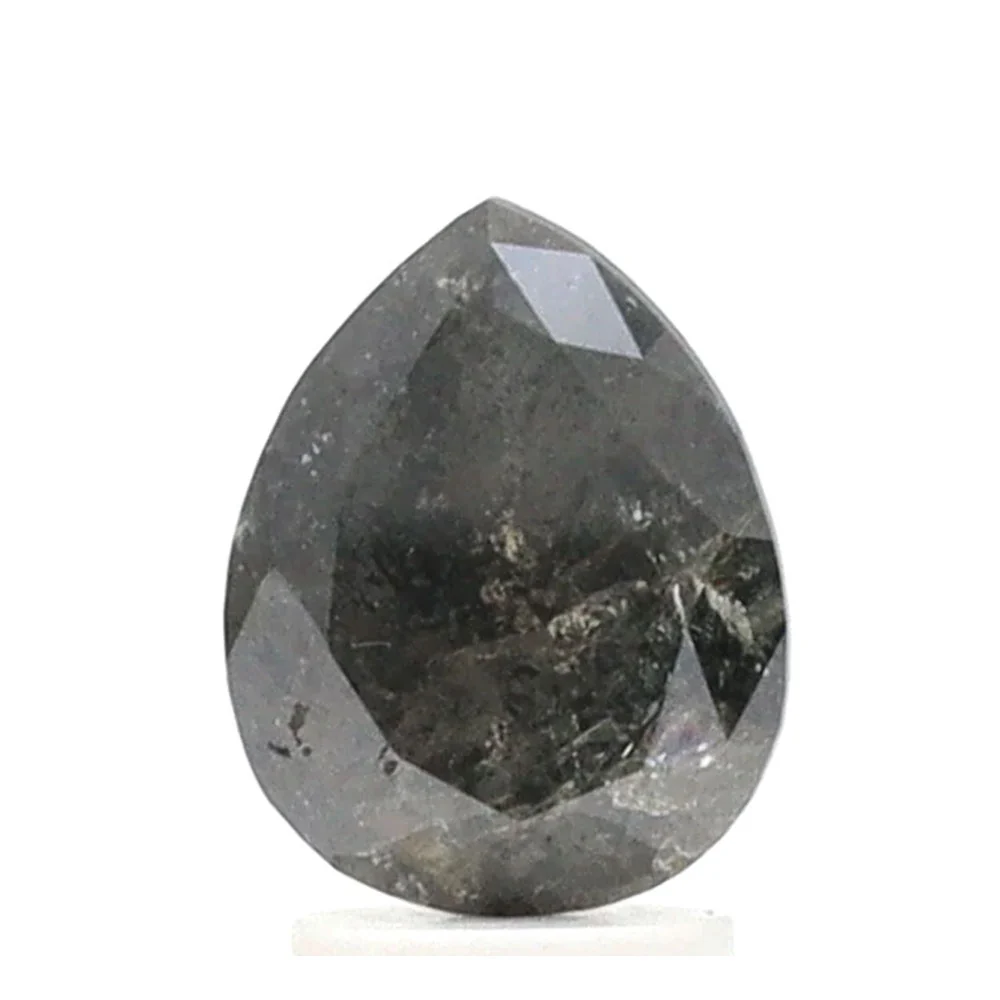 2.32 Ct Pear Shape Salt and Pepper Diamond — Loose Gemstones