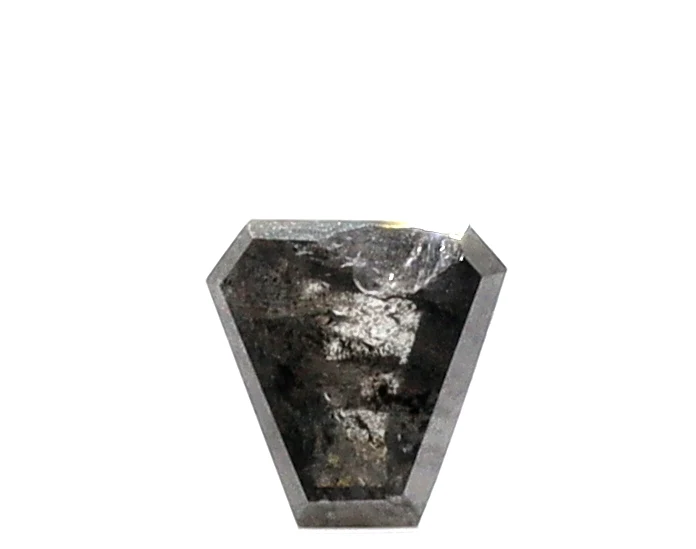 Diamant sel et poivre en forme de cercueil de 1 carat — Pierres précieuses en vrac