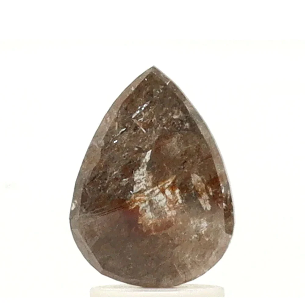 Diamant sel et poivre en forme de poire de 2,09 ct — Pierres précieuses en vrac