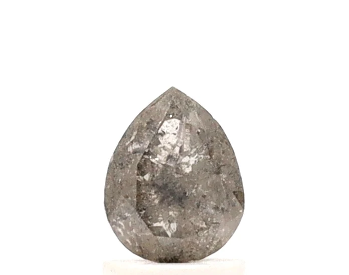 Diamant sel et poivre taille poire de 1,18 ct — Pierres précieuses en vrac