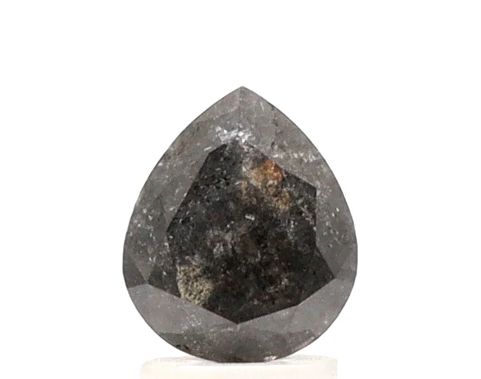Diamant sel et poivre taille poire de 1,89 ct — Pierres précieuses en vrac