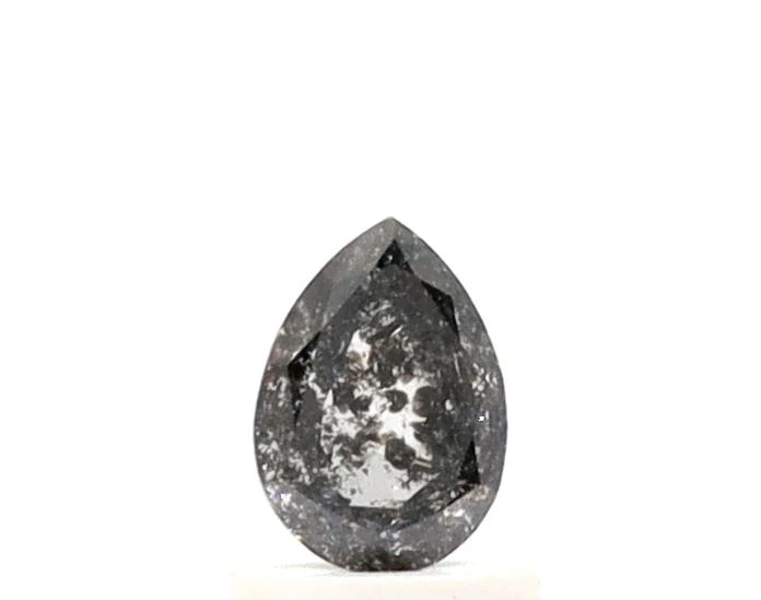 0.50 Ct Pear Cut Salt and Pepper Diamond — Loose Gemstones