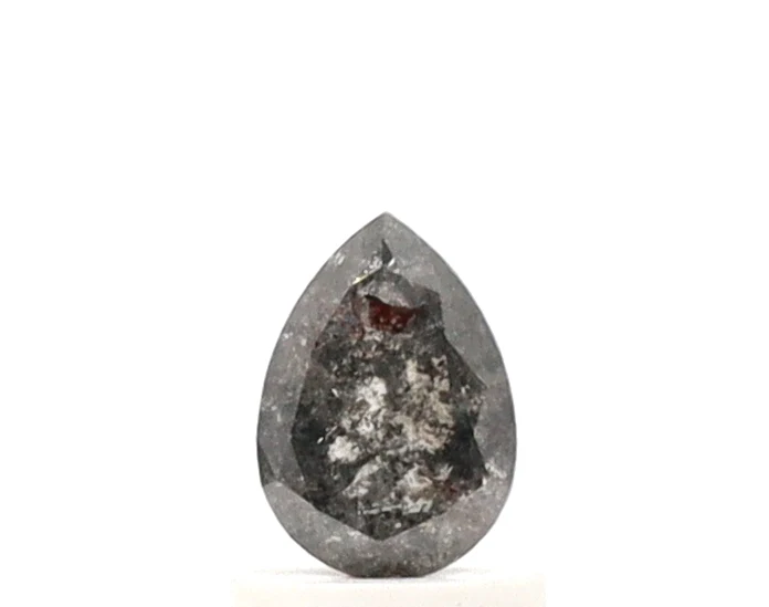 Diamant sel et poivre taille poire de 0,80 ct — Pierres précieuses en vrac