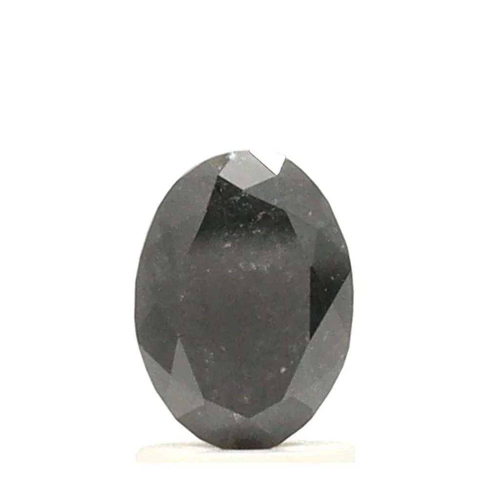 1.78 Ct Oval Cut Salt and Pepper Diamond — Loose Gemstones