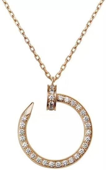 Pendentif diamant de laboratoire serti de canaux de forme ronde de 0,50 ct - Or jaune 10 carats / Diamant de laboratoire — Collier pendentif