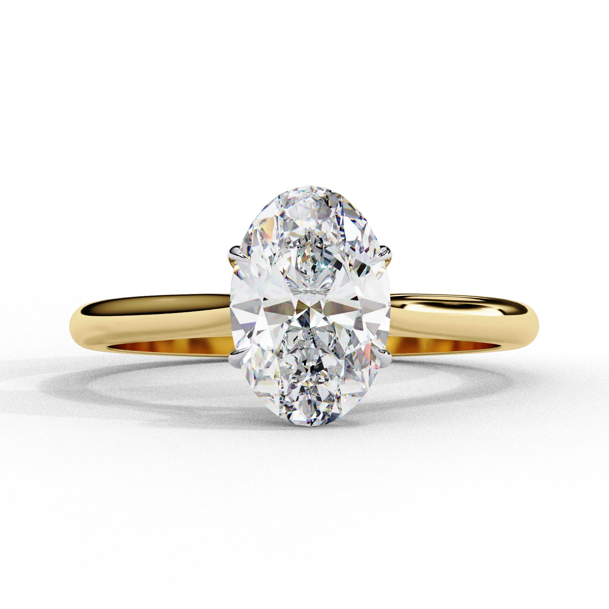 Bague de fiançailles solitaire en diamant lab de 2 carats par Gemone Diamond — Bagues de fiançailles