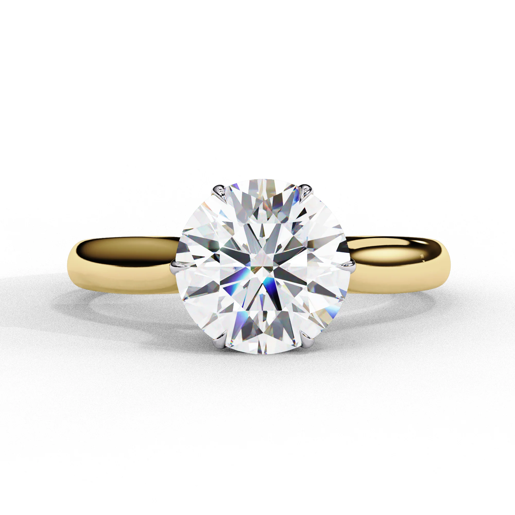 2 Carat Round Cut Solitaire Lab Diamond Ring by Gemone Diamond — Stackable Rings