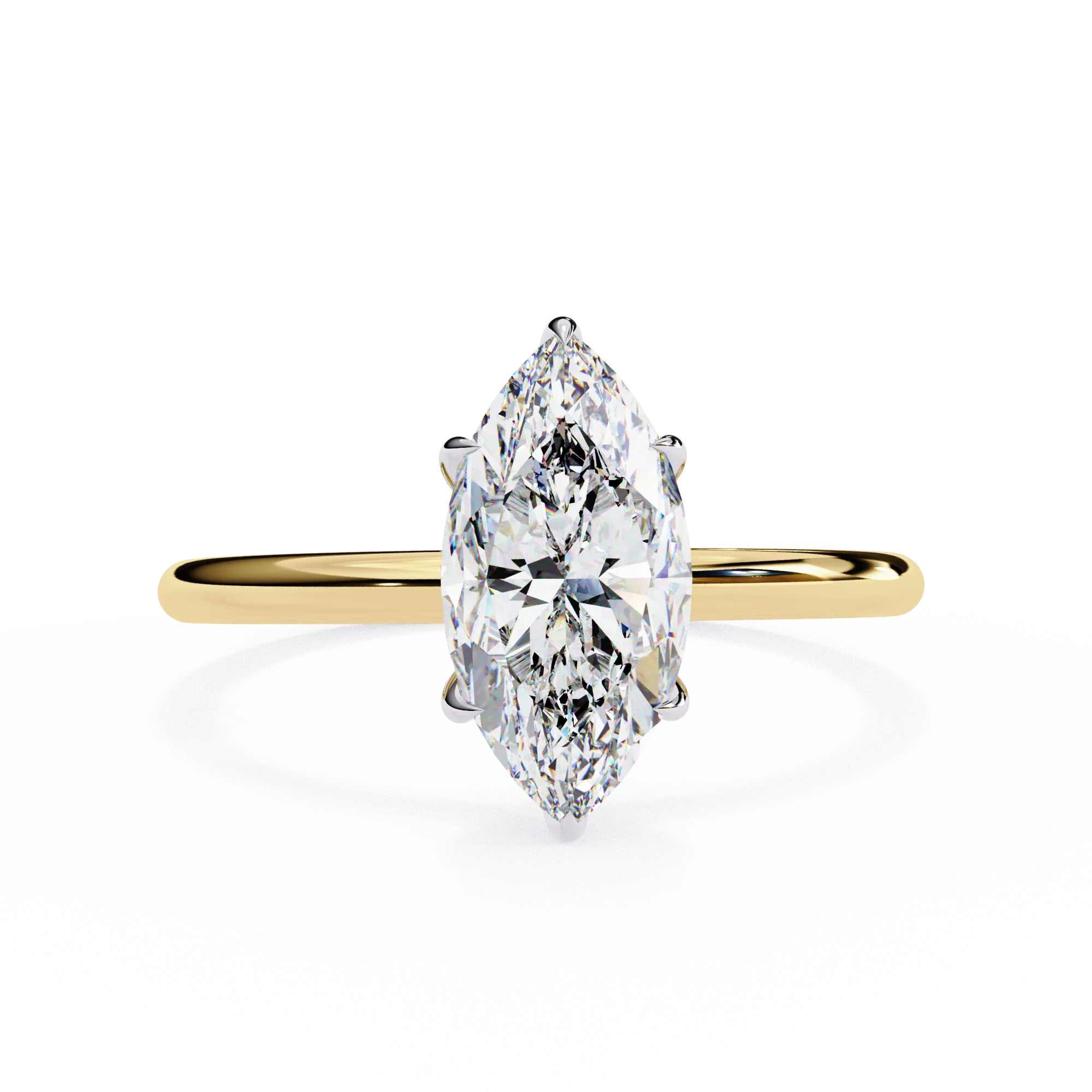 Bague de fiançailles en diamant taille marquise de 1 carat par Gemone Diamond — Bagues de fiançailles