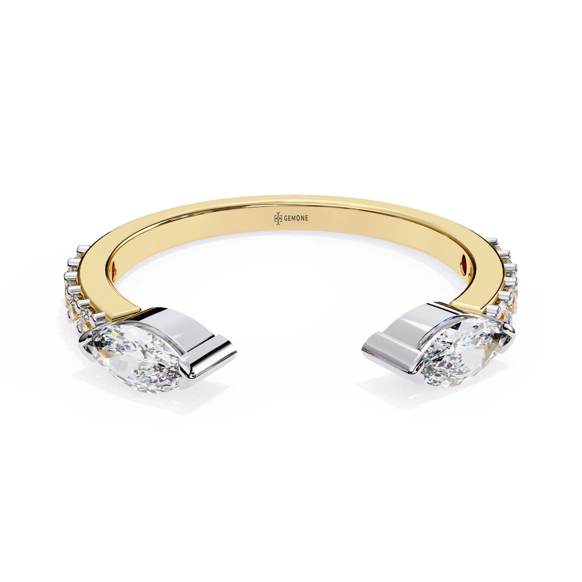 0.35 Carat Marquise Cut Toi et Moi Diamond Wedding Band — Wedding Jewelry