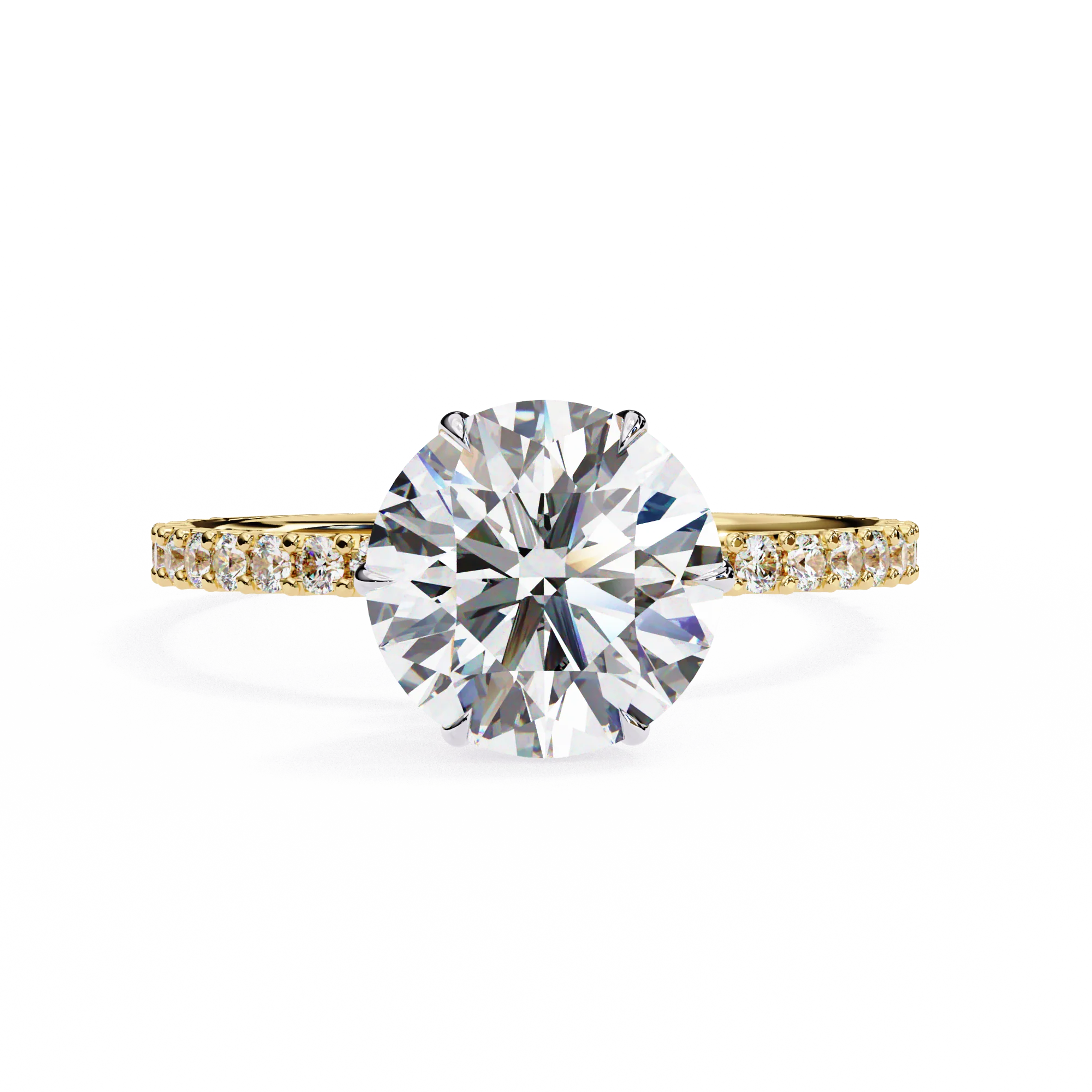 Bague Halo en Diamant Lab créé de 2,35 Ct par Gemone Diamond — Anneaux empilables