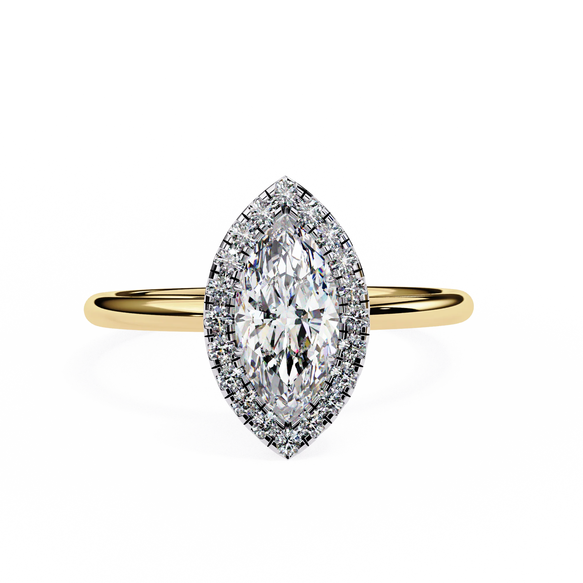 Bague de fiançailles en diamant lab-grown marquise de 1,20 carat — Bagues de fiançailles