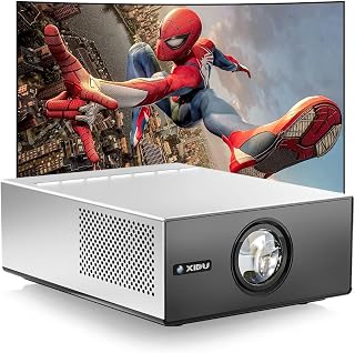 XIDU 1080P HD Portable Projector, Silver Metal