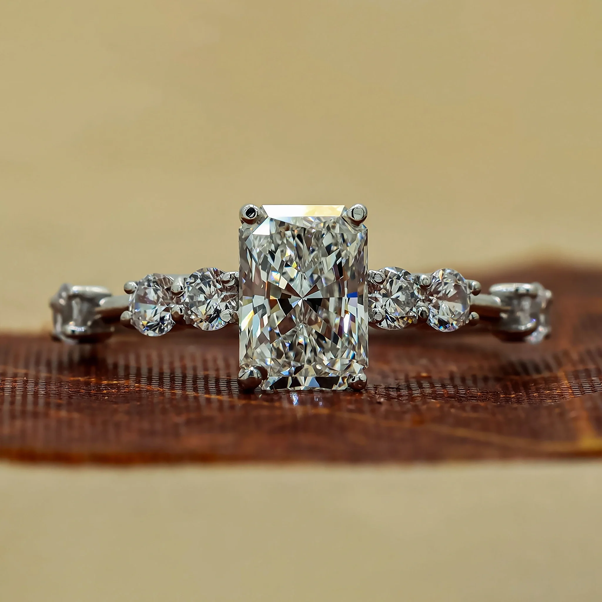 1.42 Ct Radiant Cut Lab Grown Diamond Ring by Gemone Diamond
