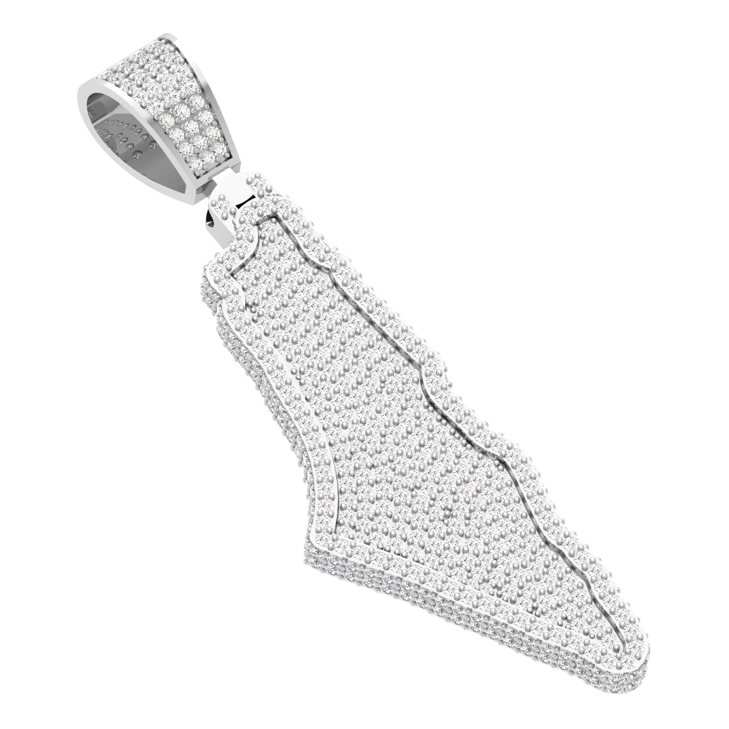 Pendentif Palastine en diamants cultivés en laboratoire de 4 ct en argent sterling 925 — Collier pendentif