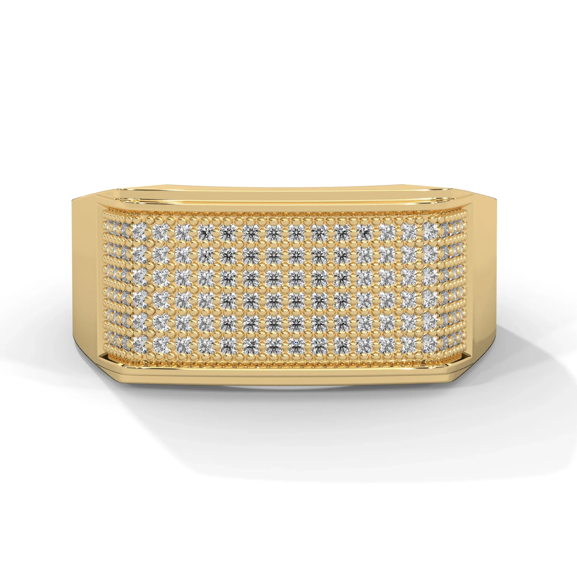 Bague large pour homme en diamant lab-grown de 0,60 carat - GemoneDiamonds — Anneaux empilables